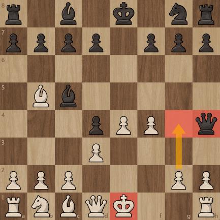 An illegal move exposes the king to attack. The board marks the pieces involved.
