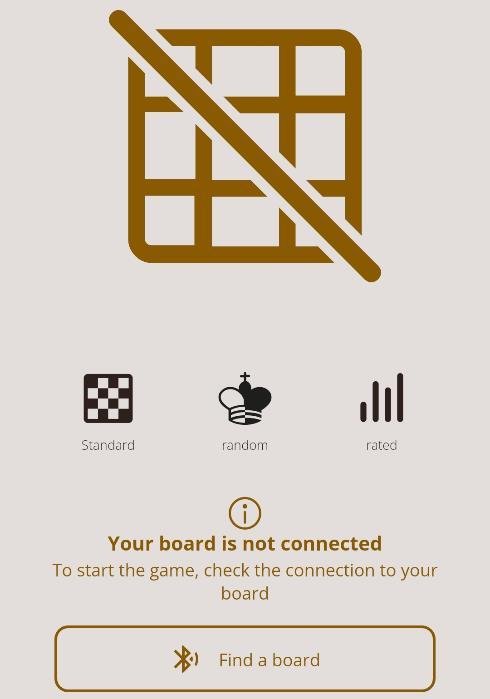 Board disconnected: use Find a board before searching for an opponent.