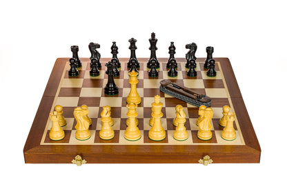Plain iChessOne board with classic ebonized pieces